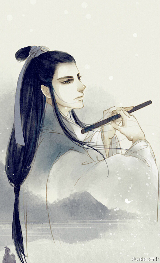 古风手绘插画梅长苏