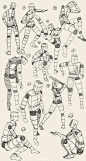 100个人体方块人练习插画图片壁纸https://www.huashi6.com/draw/937735