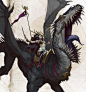 Sorceress on Black Dragon