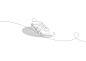 Iconic Sneakers : Some of the sneakers that marked our youth, drawn in continuous lines. Yay !