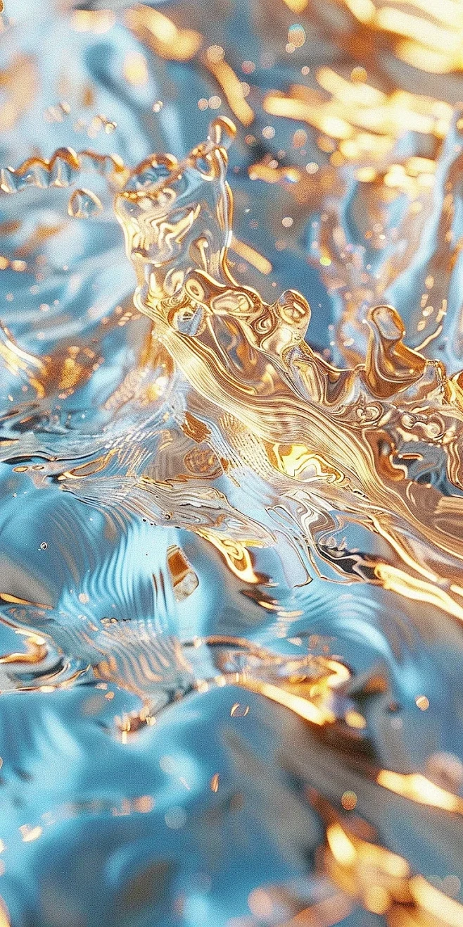 清新蓝金｜能量壁纸