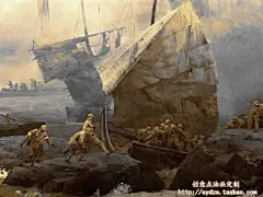 晏阳战争题材油画作品_馳勝_新浪博客