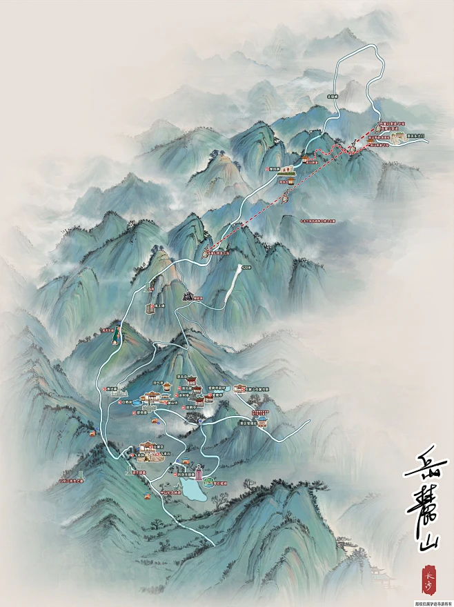 国风类手绘地图插画其他插画chenchen晓 原创作品 (ZC.jpg-花瓣网