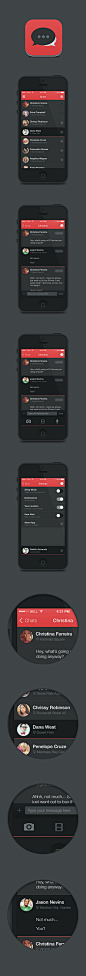 IOS7聊天概念APP Behance