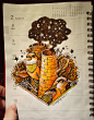 晚间涂鸦一发，小鸟和烟囱。画完-插画师丁几