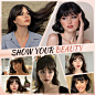 Amazon.com : Black and Pretty Clip in Bangs 100% Real Human Hair Bangs Clip in Bangs Fake Bangs 360° Cover Clip on Bangs for Women 10inch Hair Toppers for Women Air Bangs for Daily Wear(Dark Brown) : Beauty & Personal Care