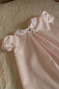 Hand Smocked Little Lamb Daygown by TheSmockingGarden.  Sweet and simple.