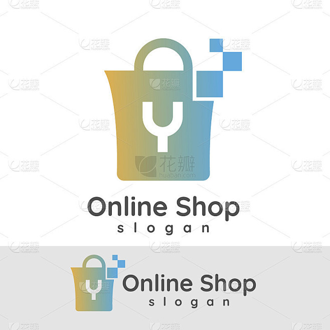 网上商店首字母Y图标设计
