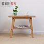 爱家佳 简约现代 日式家具 实木方茶几 边几边桌白橡木家具QZ3301