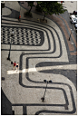 Copacabana's sidewalk motifs by Roberto Burle Marx, Rio de Janeiro