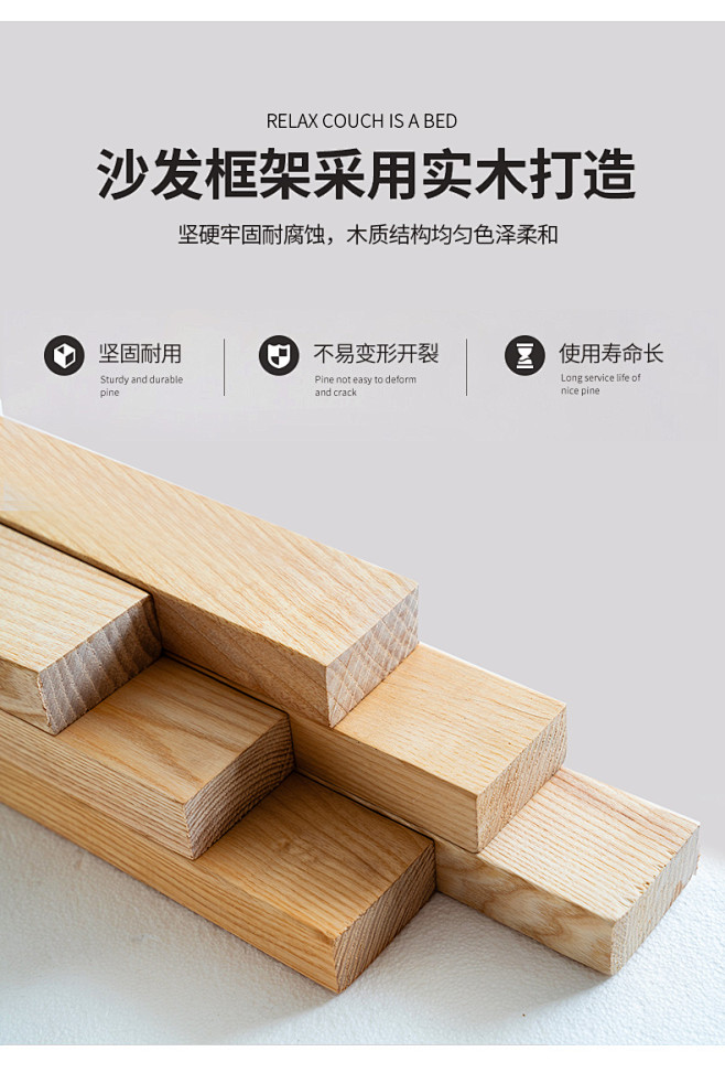 科技布沙发床可折叠意式小户型客厅多功能伸...