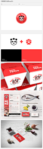 红熊猫餐厅品牌logo设计 - 餐饮 - 【视觉餐饮】深圳餐厅VI设计,品牌logo设计,餐饮设计共_看图王