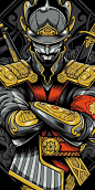 日本鬼武士形象插画 (3)