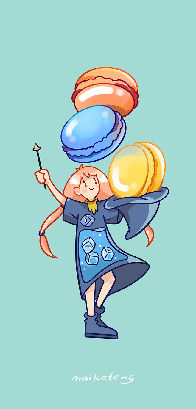 魔法女孩的糖果梦_麦刻风__插画师作品_...