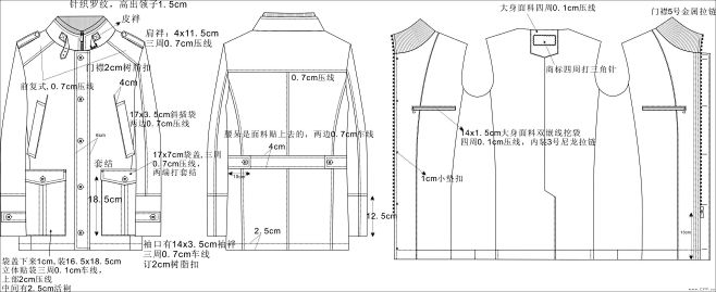 男装衣服款式图作品-男装衣服款式图款式图