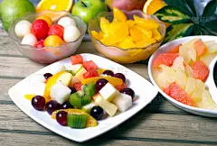 水果沙拉,即食食品,苹果,水平画幅,水果,无人,橙子,沙拉,奇异果-水果,摄影