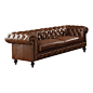 ACME - Acme Shantoria Bonded Leather Sofa, Dark Brown - Sofas