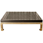 Oversized Laquer & Brass Coffee Table By Mastercraft | 1stdibs.com