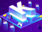 isometric letter K illustration