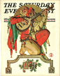 深入人心的圣诞老人形象来自于这位美国插画大师 约瑟夫·克里斯琴·莱延德克尔(Joseph Christian Leyendecker, 1874-1951)