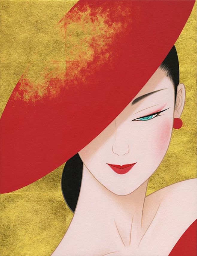 风情万种的东方女子：日本画家鹤田一郎作品...