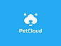 PetCloud宠物标志|  云徽标设计|  平面设计|  负空间