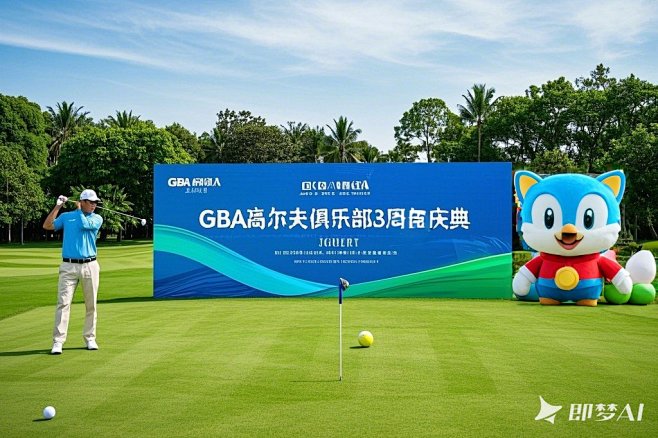 帮我生成一张用于年会”GBA高尔夫俱乐部...