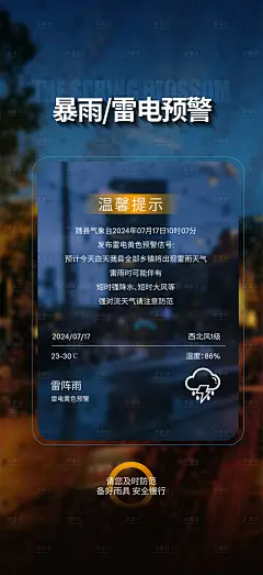 编号：35940025453106345【享设计】源文件下载-暴雨温馨提示海报