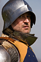 Reenactor in 15th Century Armor