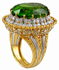 BUCCELLATI Diamond Peridot Ring - Yafa Jewelry@北坤人素材