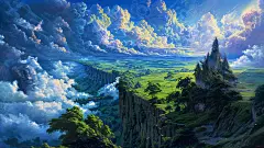 【哲风壁纸】云朵-云海景观-城堡