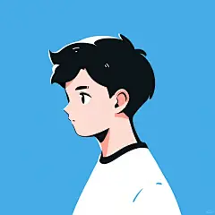 蓝色简约男生头像 - 小红书