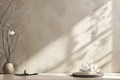 雅致的复古风荷花禅意场景