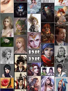 游戏原画素材 人物角色头像脸部资料 游戏 插画 CG 设定图集 117-淘宝网
