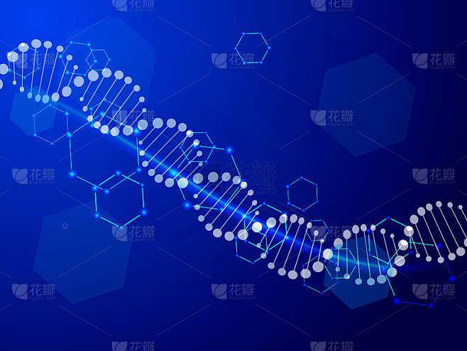 DNA抽象背景。矢量插图海报