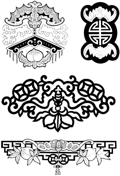 紫梦晴语采集到素材{纹样