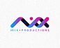 MiXProductions艺术 立体 渐变 曲线 运动 艺术 编织 紫色 M字母
