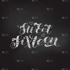 甜十六毛笔字母。16 x生日的女孩。短语的衬衫。矢量股票插图的布料