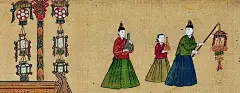 【书画欣赏】 正月十五 共赏古画中的「元宵佳节」国家博物馆馆藏巨作难得一见！_民间_画面_明宪宗 :  这幅画记录了明宪宗（明朝第8位皇帝朱见深）在皇宫中欢度元宵节的恢弘场景，图卷非常壮观。
看到高声叫卖的货郎，明宪宗大悦，命令画师将这一场景记录下来，这才有了我们现在所看到的《宪宗元宵行乐图》。 …