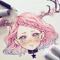 插画系列  星座 马克笔