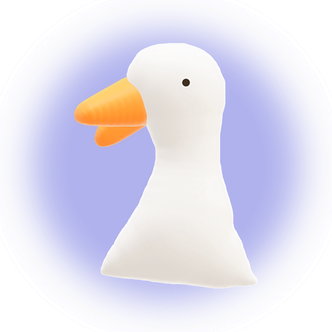 可爱C4D大白鹅微信3D头像素材-花瓣网