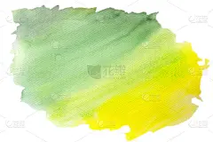 水彩画背景用黄色和绿色