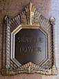 Art Deco nameplate of the Seattle Tower, formerly known as the Northern Life Tower,