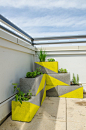 #DIY Modern Neon Concrete Block Planter | Via Modernly Wed