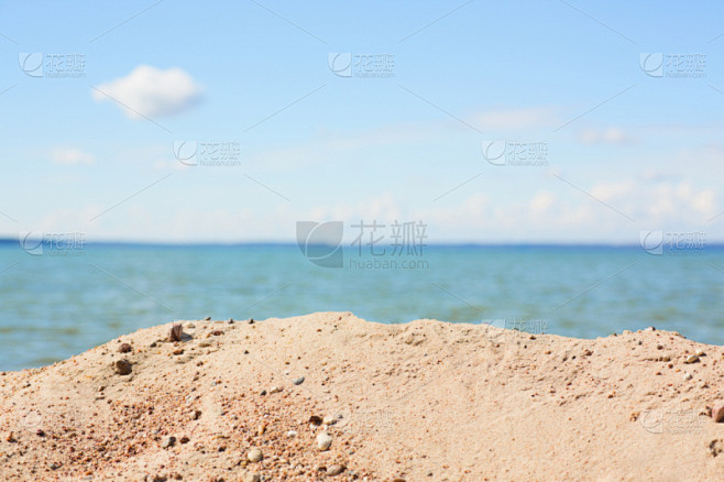 天空,沙子,海滩,海洋,背景,水,贝壳,...