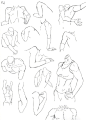 #设计秀# 绘师4氏的关于男性肩部、腕部的绘制参考，用简单的线条理解形体~多加练习！转需~ ​​​​