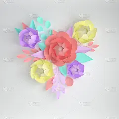 贺卡,浪漫,婚礼,三维图形,情人节,心型,淡雅,白色背景,花,构图