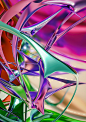 3D abstract background CGI Colourful  glass Keyvisual luxury swirl wallpaper