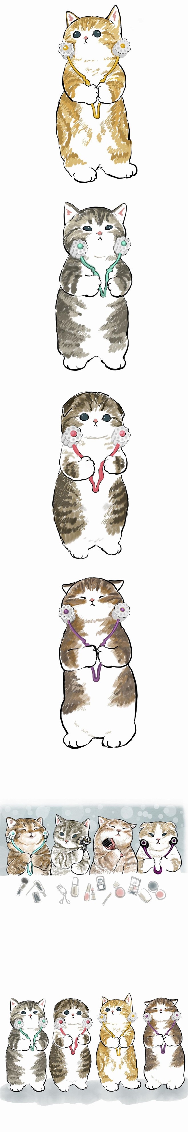 猫咪插画  画师：mofu _sand