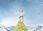 Levissima - Everyday Climbers : Campagna Levissima - Everyday ClimbersAgency : Ogilvy MilanoClient : Nestle Water - Levissima Art : Letizia Bozzolini Photo : Giacomo BiagiDigital Artist : Giacomo Biagi